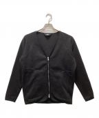 NEW BALANCEニューバランス）の古着「切替ニットカーディガン」｜ブラック
