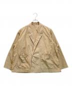 Arte Poveraアルテポーヴェラ）の古着「コットンテーラードジャケット　シャツ　オーバーサイズ」｜ベージュ