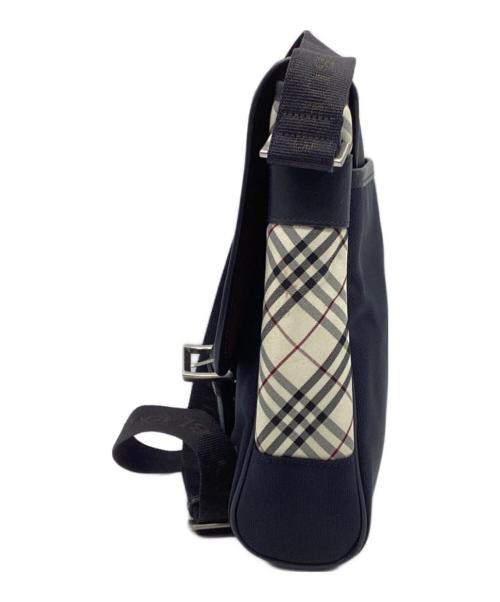 BURBERRY BLACK LABEL（バーバリーブラックレーベル）BURBERRY BLACK LABEL (バーバリーブラックレーベル) ノヴァチェック切替ナイロンショルダーバッグ ネイビーの古着・服飾アイテム