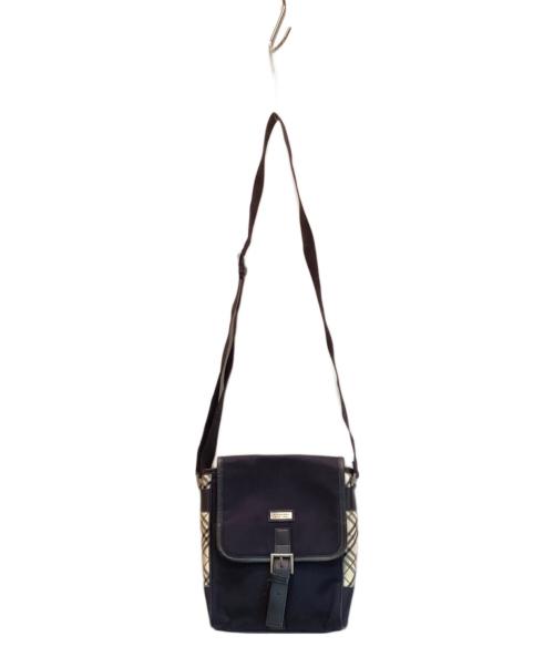 BURBERRY BLACK LABEL（バーバリーブラックレーベル）BURBERRY BLACK LABEL (バーバリーブラックレーベル) ノヴァチェック切替ナイロンショルダーバッグ ネイビーの古着・服飾アイテム