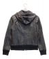 LIUGOO LEATHERS (リューグーレザーズ) レザージップパーカー　フーディージャケット　ラムレザー ブラック サイズ:2：8000円