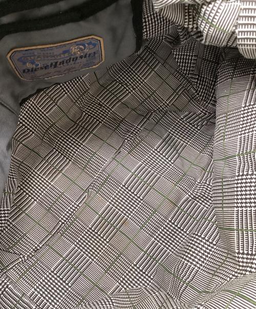 DIESEL（ディーゼル）DIESEL (ディーゼル) レザー切替 ナイロンショルダーバッグ ブラックの古着・服飾アイテム