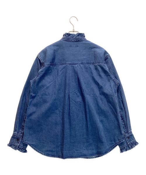 JOURNAL STANDARD relume（ジャーナルスタンダード レリューム）JOURNAL STANDARD relume (ジャーナルスタンダード レリューム) デニムフリルブラウス　完売再販人気アイテム インディゴ サイズ:Fの古着・服飾アイテム