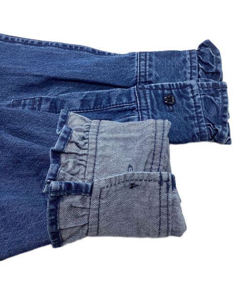JOURNAL STANDARD relume（ジャーナルスタンダード レリューム）JOURNAL STANDARD relume (ジャーナルスタンダード レリューム) デニムフリルブラウス　完売再販人気アイテム インディゴ サイズ:Fの古着・服飾アイテム