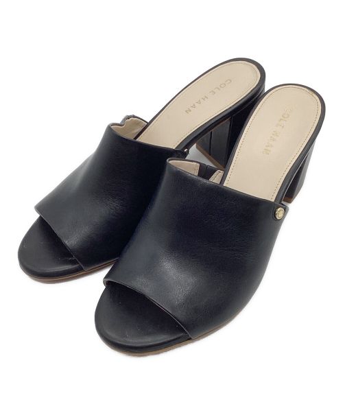 COLE HAAN（コールハーン）COLE HAAN (コールハーン) ダイナ ミッド オープントゥ ミュール サンダル ブラック サイズ:6 1/2の古着・服飾アイテム