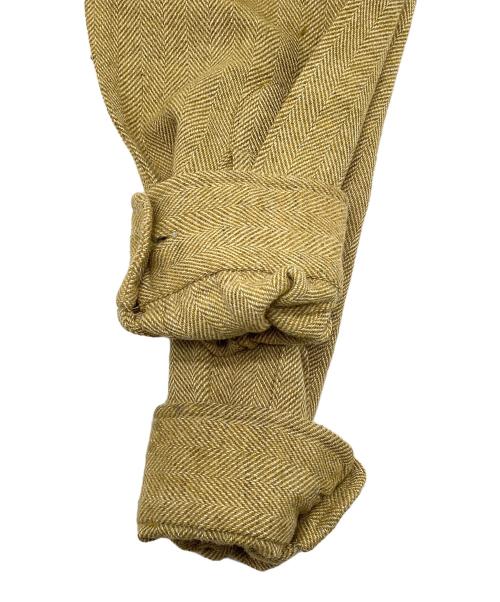 Donegal（ドネガル）Donegal (ドネガル) ヘリンボーン ボタンダウンシャツ イエロー サイズ:-の古着・服飾アイテム