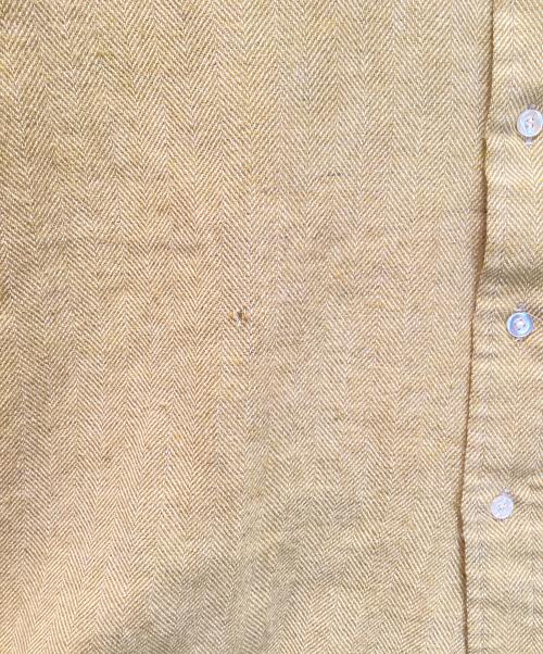 Donegal（ドネガル）Donegal (ドネガル) ヘリンボーン ボタンダウンシャツ イエロー サイズ:-の古着・服飾アイテム