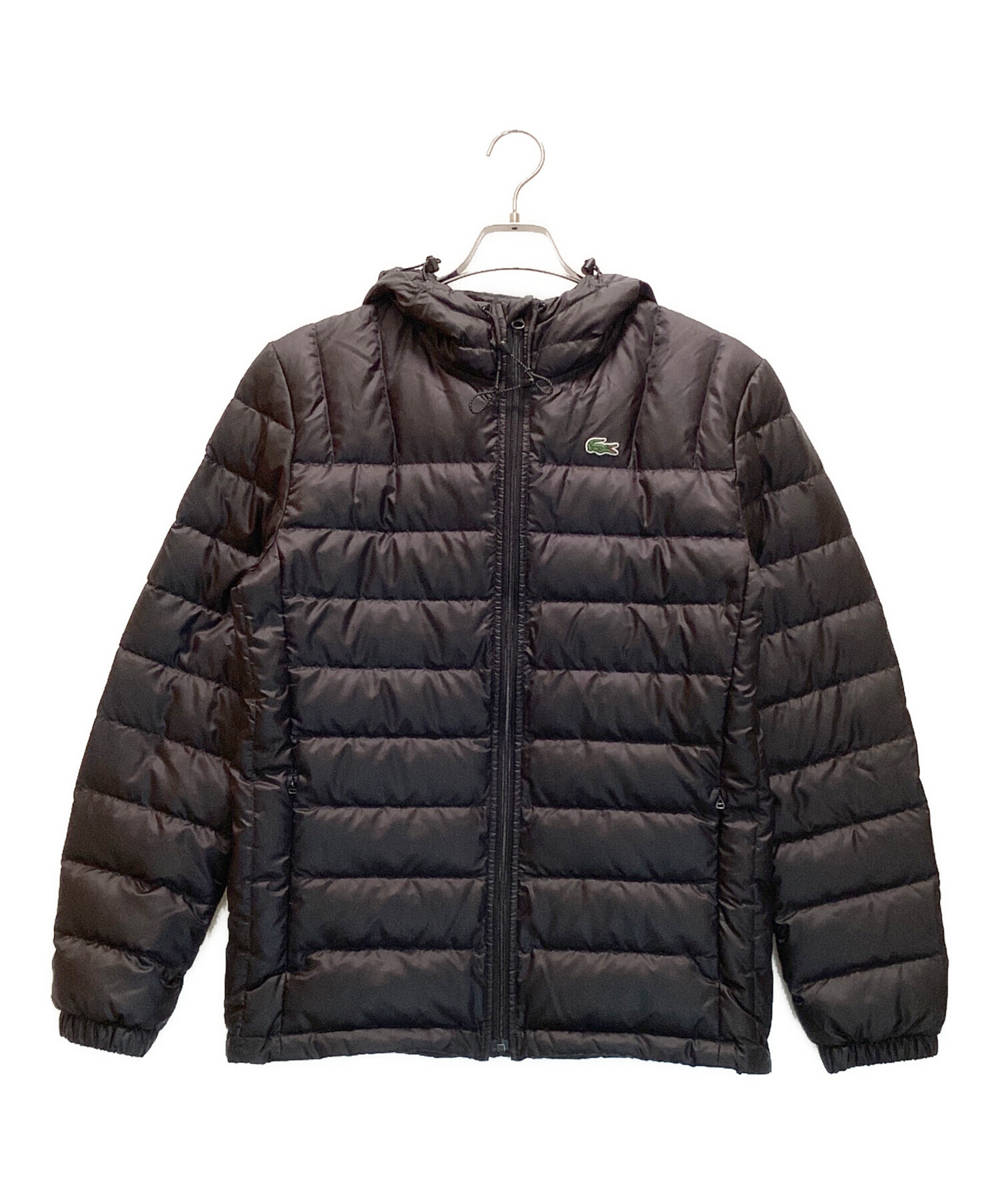 LACOSTE (ラコステ) ダウンジャケット フーディー ブラック サイズ:L LACOSTE (ラコステ) ダウンジャケット フーディー ブラック サイズ:L
