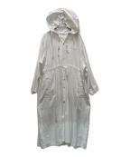 TODAYFULトゥデイフル）の古着「オーバーフードコート」｜ホワイト