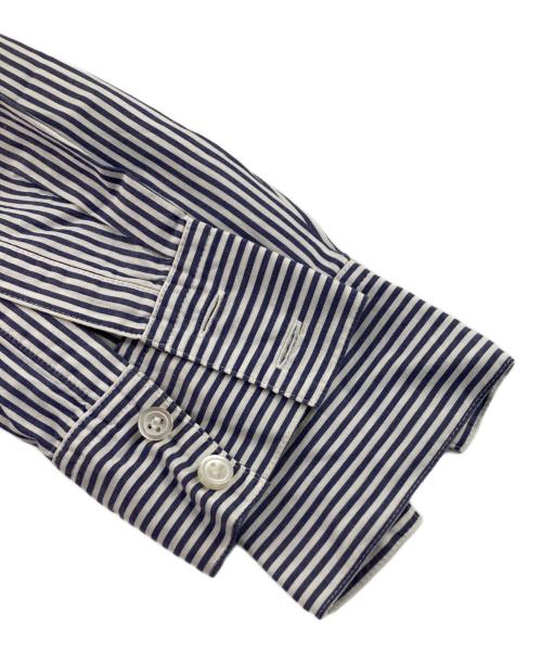 BURBERRY BLUE LABEL（バーバリー ブルー レーベル）BURBERRY BLUE LABEL (バーバリーロンドンブルーレーベル) ストライプシャツ ブルー×ホワイト サイズ:38の古着・服飾アイテム