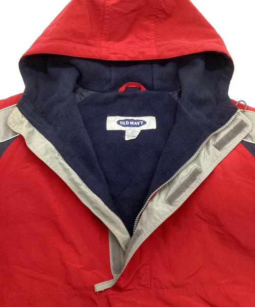 OLD NAVY（オールドネイビー）OLD NAVY (オールドネイビ) 裏フリース アノラックパーカー レッド サイズ:Lの古着・服飾アイテム