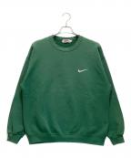 NIKEナイキ）の古着「スウッシュ刺繍スウェット」｜グリーン