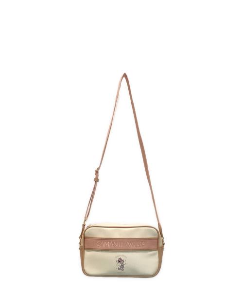 Samantha Vega（サマンサベガ）Samantha Vega (サマンサベガ) DISNEY (ディズニー) ロゴテープショルダーバッグ ベージュの古着・服飾アイテム