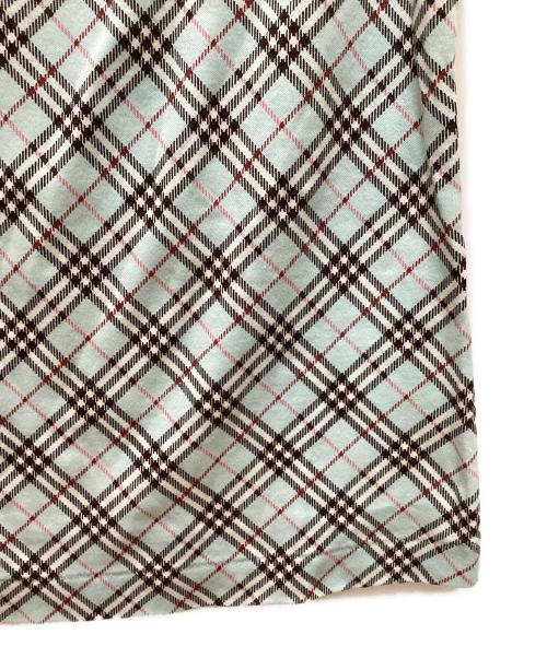 BURBERRY BLUE LABEL（バーバリーロンドンブルーレーベル）BURBERRY BLUE LABEL (バーバリーロンドンブルーレーベル) ノヴァチェックノースリーブカットソー ブルー サイズ:38の古着・服飾アイテム