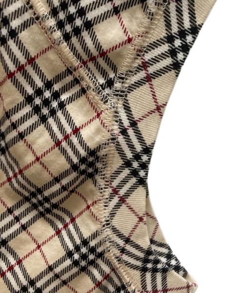 BURBERRY BLUE LABEL（バーバリーロンドンブルーレーベル）BURBERRY BLUE LABEL (バーバリーロンドンブルーレーベル) ノヴァチェックノースリーブカットソー ベージュ サイズ:38の古着・服飾アイテム