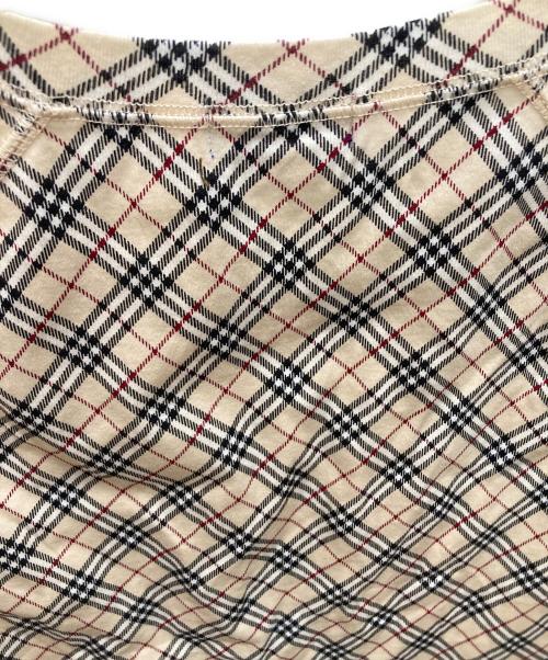 BURBERRY BLUE LABEL（バーバリーロンドンブルーレーベル）BURBERRY BLUE LABEL (バーバリーロンドンブルーレーベル) ノヴァチェックノースリーブカットソー ベージュ サイズ:38の古着・服飾アイテム