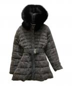 darichダーリッチ）の古着「レディミディツイードダウンコート」｜グレー