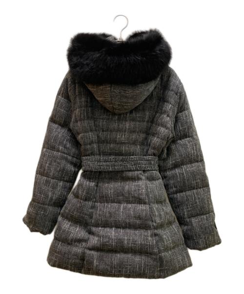 darich（ダーリッチ）Darich (ダーリッチ) レディミディツイードダウンコート グレー サイズ:Mの古着・服飾アイテム
