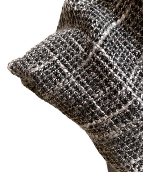 darich（ダーリッチ）Darich (ダーリッチ) レディミディツイードダウンコート グレー サイズ:Mの古着・服飾アイテム