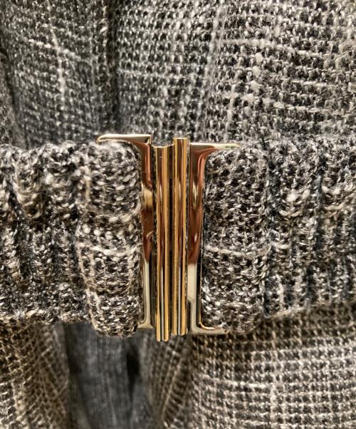 darich（ダーリッチ）Darich (ダーリッチ) レディミディツイードダウンコート グレー サイズ:Mの古着・服飾アイテム