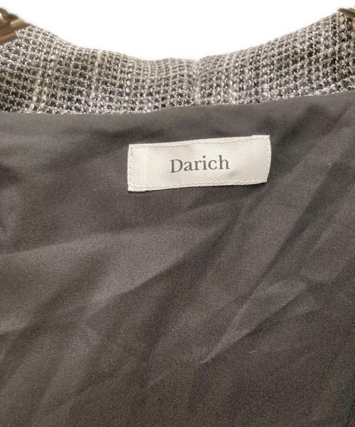 darich（ダーリッチ）Darich (ダーリッチ) レディミディツイードダウンコート グレー サイズ:Mの古着・服飾アイテム