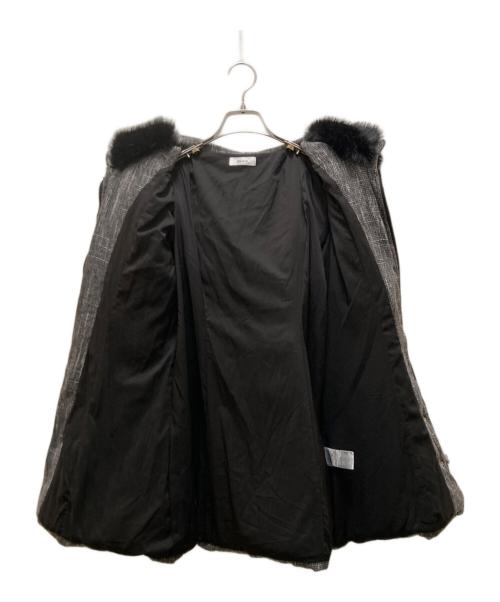 darich（ダーリッチ）Darich (ダーリッチ) レディミディツイードダウンコート グレー サイズ:Mの古着・服飾アイテム