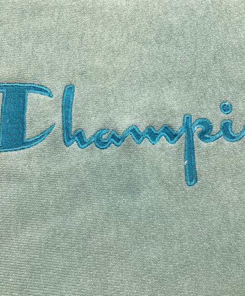 Champion REVERSE WEAVE（チャンピオン リバース ウィーブ）Champion REVERSE WEAVE (チャンピオン リバース ウィーブ) 90s刺繍スウェット ミントグリーン サイズ:MEDIUMの古着・服飾アイテム