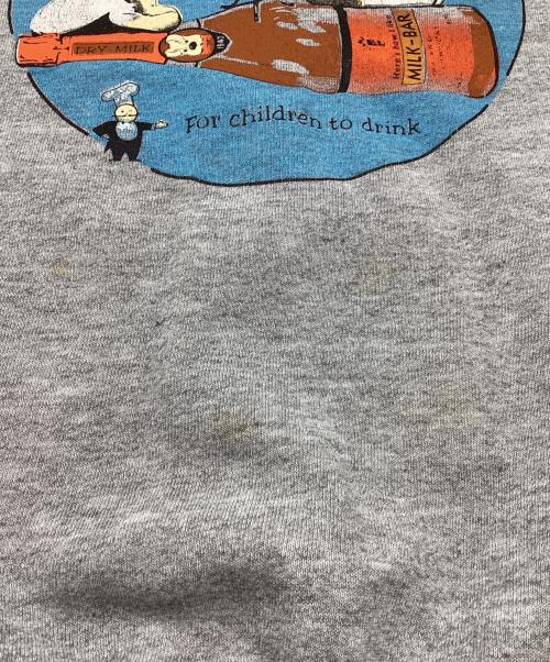 FRUIT OF THE LOOM（フルーツオブザルーム）FRUIT OF THE LOOM (フルーツオブザルーム) ラグランプリントスウェット グレー サイズ:Mの古着・服飾アイテム