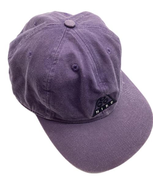 NIKE ACG（ナイキエーシージー）NIKE ACG (ナイキエージーシー) 90sロゴキャップ パープルの古着・服飾アイテム