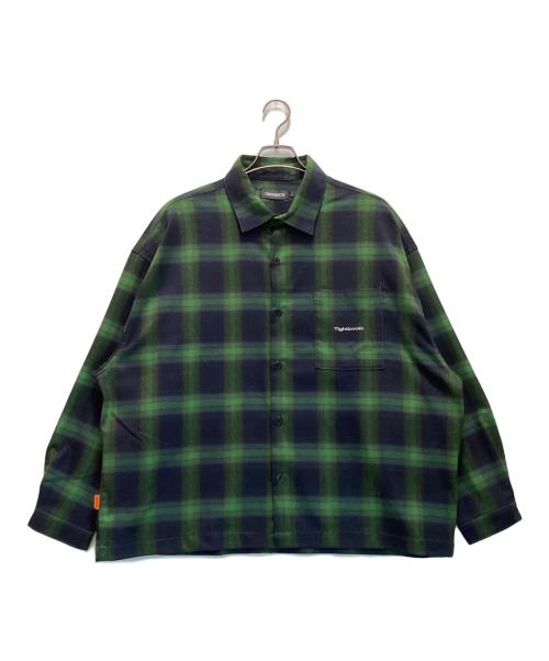 TIGHTBOOTH PRODUCTION（タイトブースプロダクション）TIGHTBOOTH PRODUCTION (タイトブースプロダクション) OMBRE L/S SHIRT / オンブレ ロングスリーブ シャツ チェック フランネル 24AW グリーン×ネイビー サイズ:Lの古着・服飾アイテム
