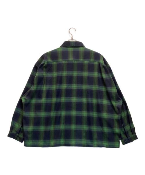 TIGHTBOOTH PRODUCTION（タイトブースプロダクション）TIGHTBOOTH PRODUCTION (タイトブースプロダクション) OMBRE L/S SHIRT / オンブレ ロングスリーブ シャツ チェック フランネル 24AW グリーン×ネイビー サイズ:Lの古着・服飾アイテム