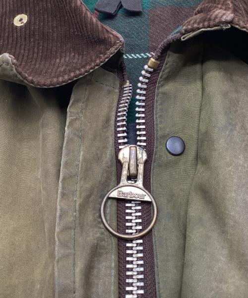 Barbour（バブアー）Barbour (バブアー) NORTHUMBRIA / ノーザンブリア オイルドコート 80's 2ワラントタグ イングランド製 カーキ サイズ:40/102cmの古着・服飾アイテム