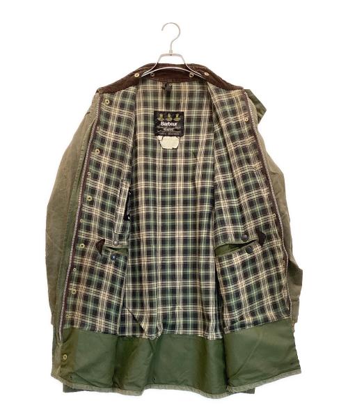Barbour（バブアー）Barbour (バブアー) BORDER / ボーダー オイルドコート 80's 横3ワラントタグ イングランド製 オリーブ サイズ:C44/112CMの古着・服飾アイテム
