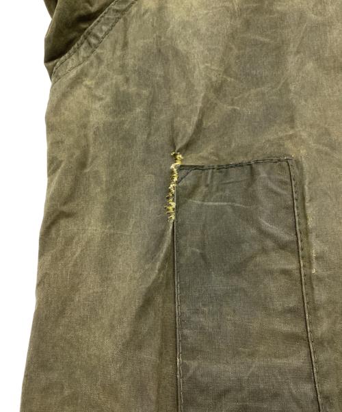 Barbour（バブアー）Barbour (バブアー) BORDER / ボーダー オイルドコート 80's 横3ワラントタグ イングランド製 オリーブ サイズ:C44/112CMの古着・服飾アイテム
