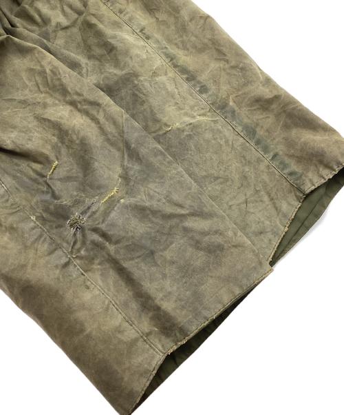 Barbour（バブアー）Barbour (バブアー) BORDER / ボーダー オイルドコート 80's 横3ワラントタグ イングランド製 オリーブ サイズ:C44/112CMの古着・服飾アイテム