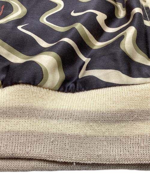 SASQUATCHfabrix.（サスクワッチファブリックス）SASQUATCHfabrix. (サスクワッチファブリックス) スーベニアジャケット　スカジャン　フルジップ　シルク　12AW ベージュ サイズ:Mediumの古着・服飾アイテム