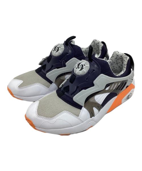 PUMA（プーマ）PUMA (プーマ) ディスクブレイズ ホワイト×パープル サイズ:28cm 未使用品の古着・服飾アイテム