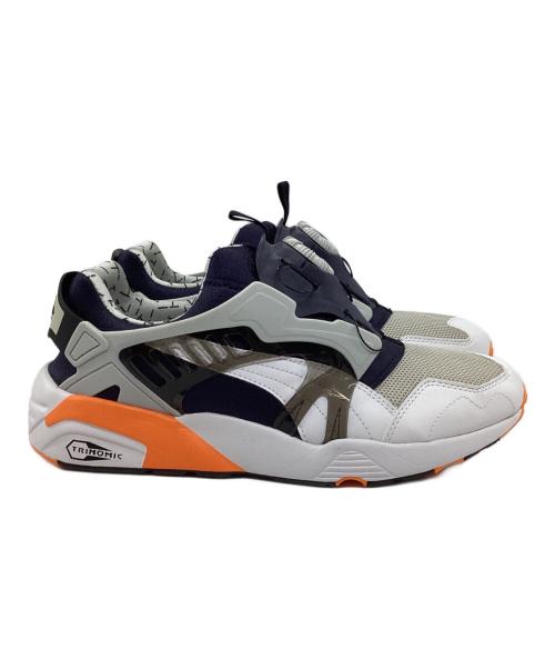 PUMA（プーマ）PUMA (プーマ) ディスクブレイズ ホワイト×パープル サイズ:28cm 未使用品の古着・服飾アイテム