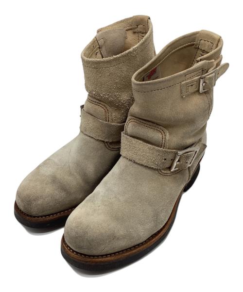 RED WING（レッドウィング）RED WING (レッドウィング) スエードショートエンジニアブーツ ベージュ サイズ:25cmの古着・服飾アイテム