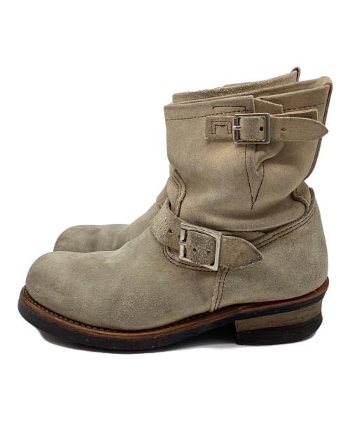 RED WING（レッドウィング）RED WING (レッドウィング) スエードショートエンジニアブーツ ベージュ サイズ:25cmの古着・服飾アイテム