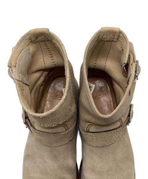 RED WING（レッドウィング）RED WING (レッドウィング) スエードショートエンジニアブーツ ベージュ サイズ:25cmの古着・服飾アイテム