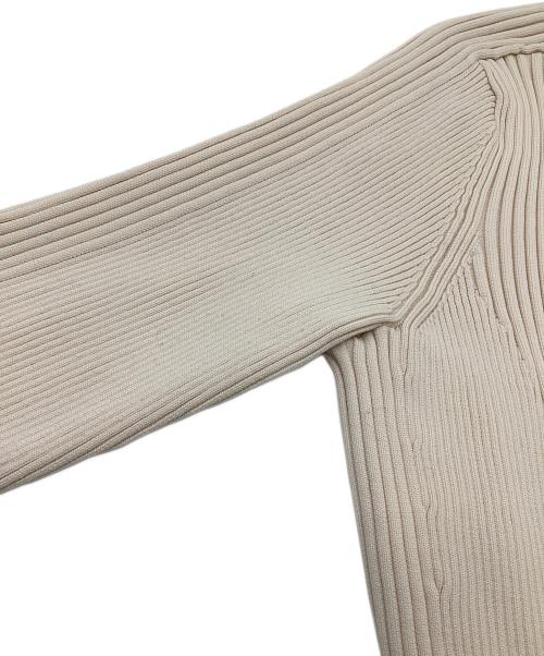 AEWEN MATOPH（イウエン マトフ）AEWEN MATOPH (イウエン マトフ) リブコンビワンピース ベージュ×ホワイト サイズ:Freeの古着・服飾アイテム