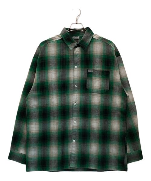 CalTop（キャルトップ）CalTop (キャルトップ) オンブレチェックシャツ グリーン サイズ:XLの古着・服飾アイテム