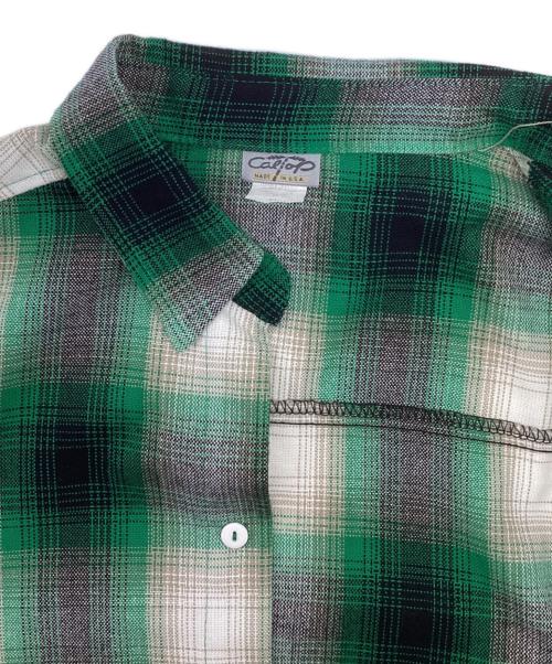 CalTop（キャルトップ）CalTop (キャルトップ) オンブレチェックシャツ グリーン サイズ:XLの古着・服飾アイテム
