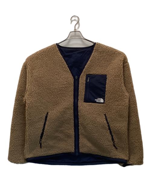 THE NORTH FACE（ザ ノース フェイス）THE NORTH FACE (ザ ノース フェイス) リバーシブルエクストリームパイルカーディガン ブラウン×ネイビー サイズ:XLの古着・服飾アイテム
