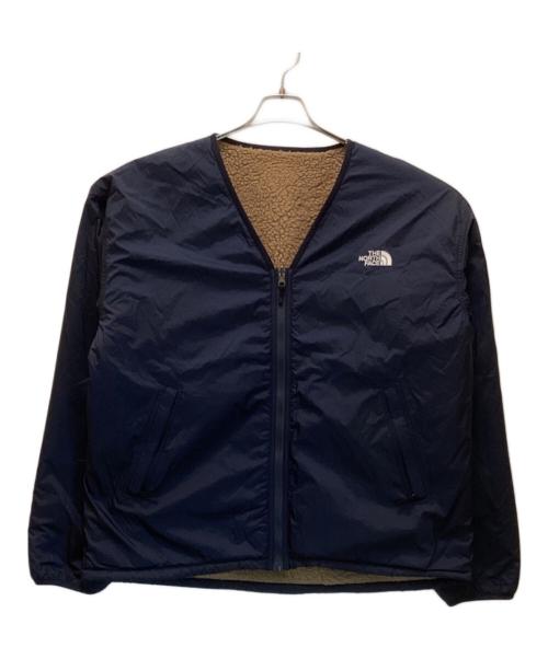THE NORTH FACE（ザ ノース フェイス）THE NORTH FACE (ザ ノース フェイス) リバーシブルエクストリームパイルカーディガン ブラウン×ネイビー サイズ:XLの古着・服飾アイテム