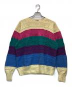 POLO RALPH LAURENポロ・ラルフローレン）の古着「マルチカラーコットンケーブルボーダーニット」｜マルチカラー