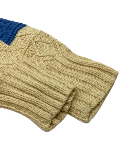 POLO RALPH LAUREN（ポロ・ラルフローレン）POLO RALPH LAUREN (ポロ・ラルフローレン) マルチカラーコットンケーブルボーダーニット マルチカラー サイズ:XLの古着・服飾アイテム