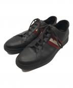 BALLYバリー）の古着「ラインデザインレザーシューズ」｜ブラウン