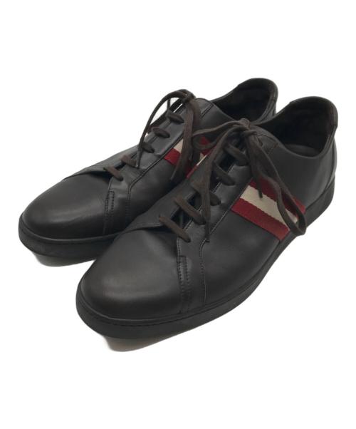 BALLY（バリー）BALLY (バリー) ラインデザインレザーシューズ ブラウン サイズ:91/2の古着・服飾アイテム